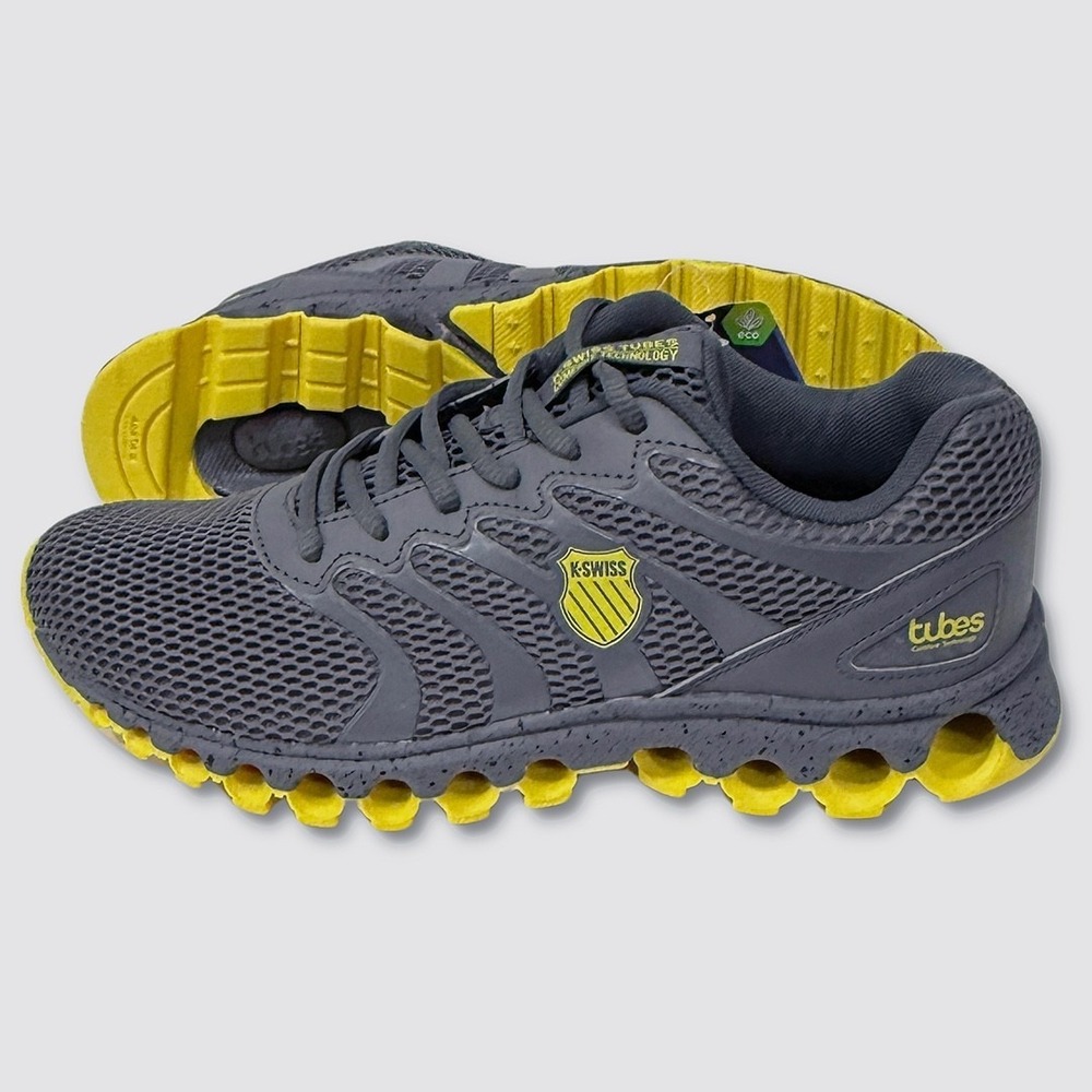 K-Swiss Tubes Shoes / Sneakers - NEW Mens Size 9 Grey / Yellow - #49279-TOP2